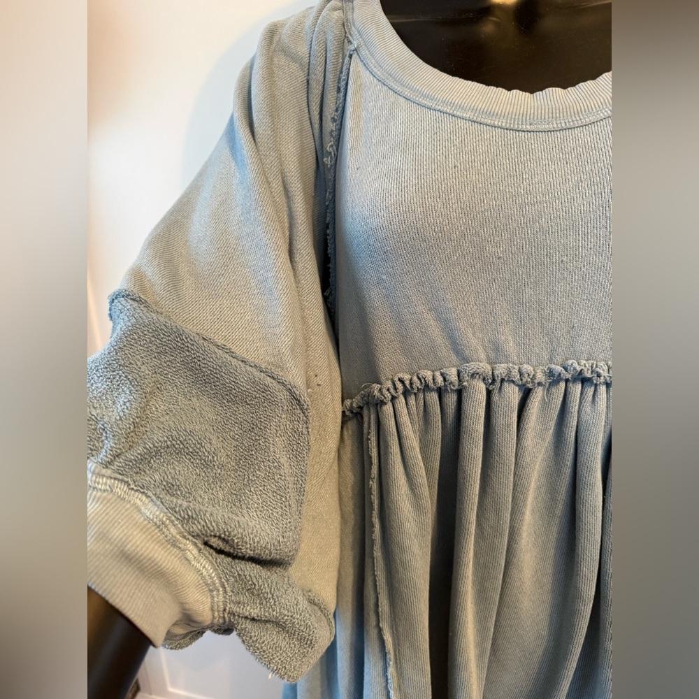 Chic Light Blue Women's Tunic Dress - Picture 5 of 9